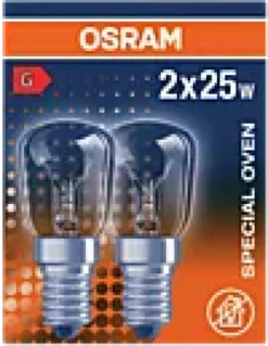 Lyspære mini E14 25W 2stk-Osram Sale