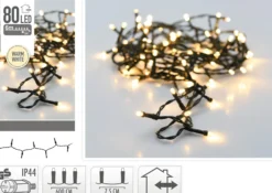 Lysslynge 80ledlys varmhvit 6m-Ki Discount