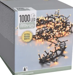 Lysslynge Micro Cluster 1000ledlys ekstra varmhvit IP44 20m-Ki Best