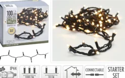 Lysslynge systemlys startsett 100ledlys varmhvit 10m-Ki New