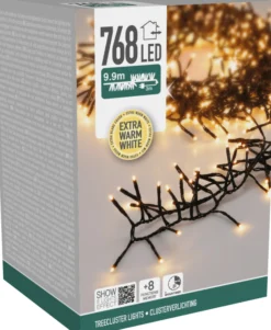 Lysslynge Treecluster 768ledlys ekstra varmhvit 9,9m-Ki Clearance