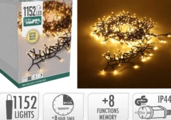 Lysslynge Treecluster 1152ledlys ekstra varmhvit IP44 15m-Ki Clearance
