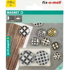 Magnet Glass Dekor Ferrite Ø30mm 2Stk-Fix O Moll Outlet
