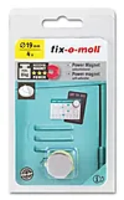Magnetskiver Neodym silver selvlkebende 19mm 4stk 8kg-Fix O Moll New