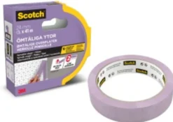 Maskeringstape 2080 24mmx41m for ømfintlige overflater-Scotch Online