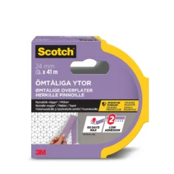 Maskeringstape 2080 24mmx41m for ømfintlige overflater-Scotch Online