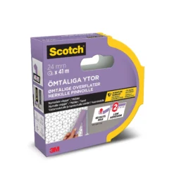 Maskeringstape 2080 24mmx41m for ømfintlige overflater-Scotch Online