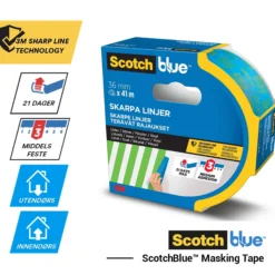 Maskeringstape 2093 24mmx41m for skarpe malekanter 2stk-Scotch Hot