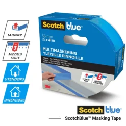 Maskeringstape 2090 48mmx41m for ute-innendørs bruk-Scotch Outlet