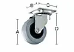 MØBELHJUL 4007 75MM MED PLATE-Habo Sale