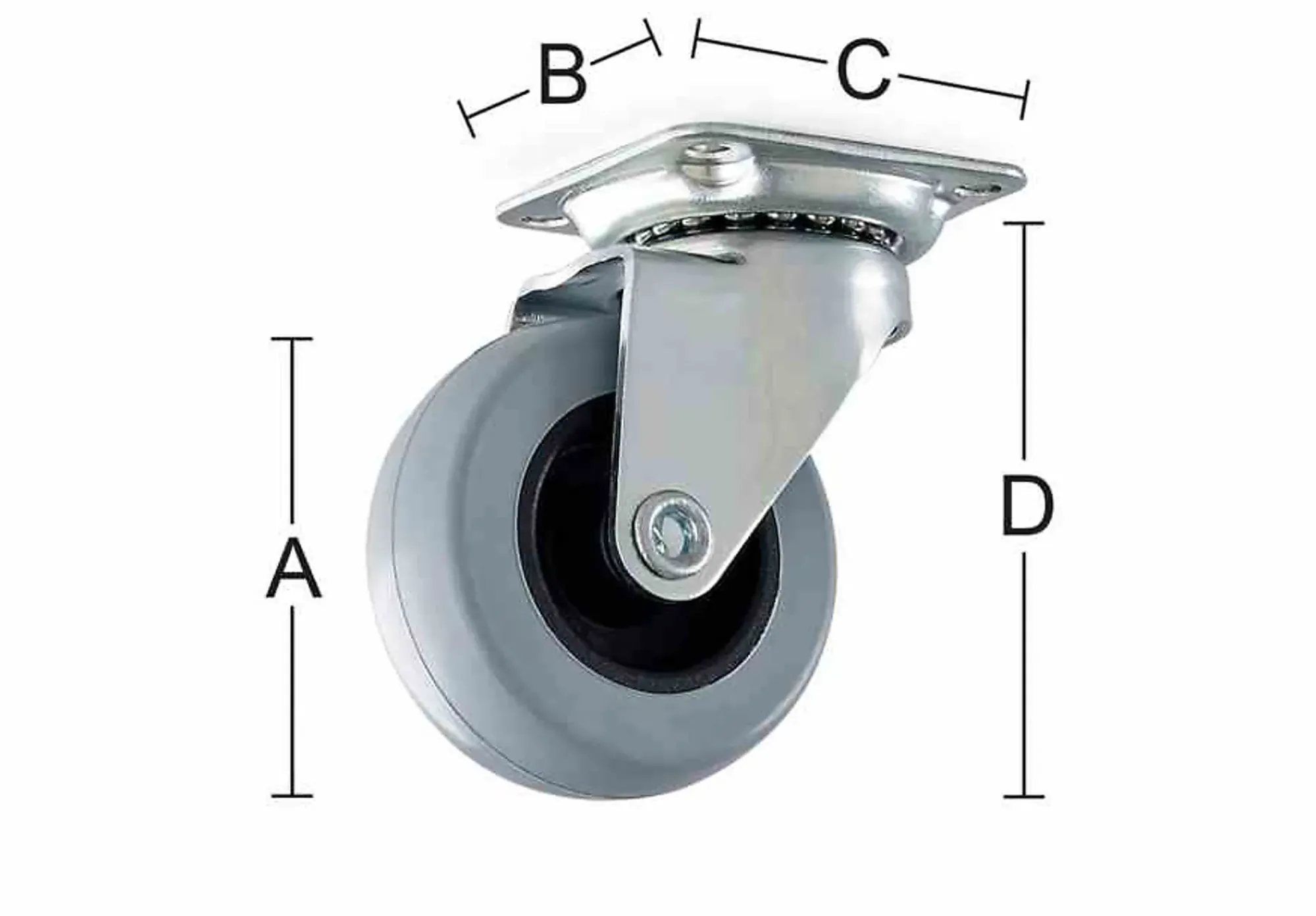 MØBELHJUL 4007 75MM MED PLATE-Habo Sale