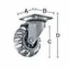 MØBELHJUL 4107 TRANSPARENT GUMMI 60MM MED PLATE-Habo Online