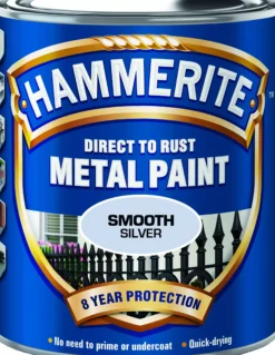 METALLMALING GLATT SØLV 250ML-Hammerite