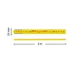 Meterstokk 61-1-6 mm/ glassfiber 1m-Hultafors New