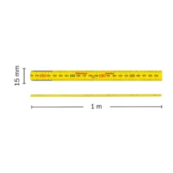 Meterstokk 61-1-6 mm/ glassfiber 1m-Hultafors New