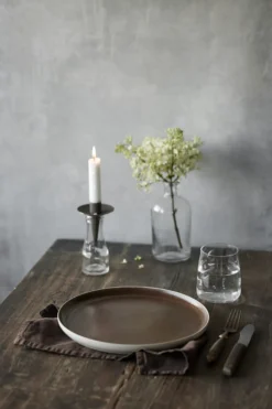 Middagstallerken North 27cm Matte Hvit/Matt Bark-Studio round Online
