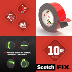 Monteringstape EXTREME 19mmx1,5m utendørs 10kg-Scotch New