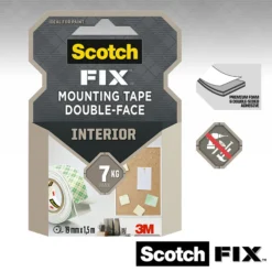 Monteringstape 19mmx1,5m innendørs 7kg-Scotch Clearance