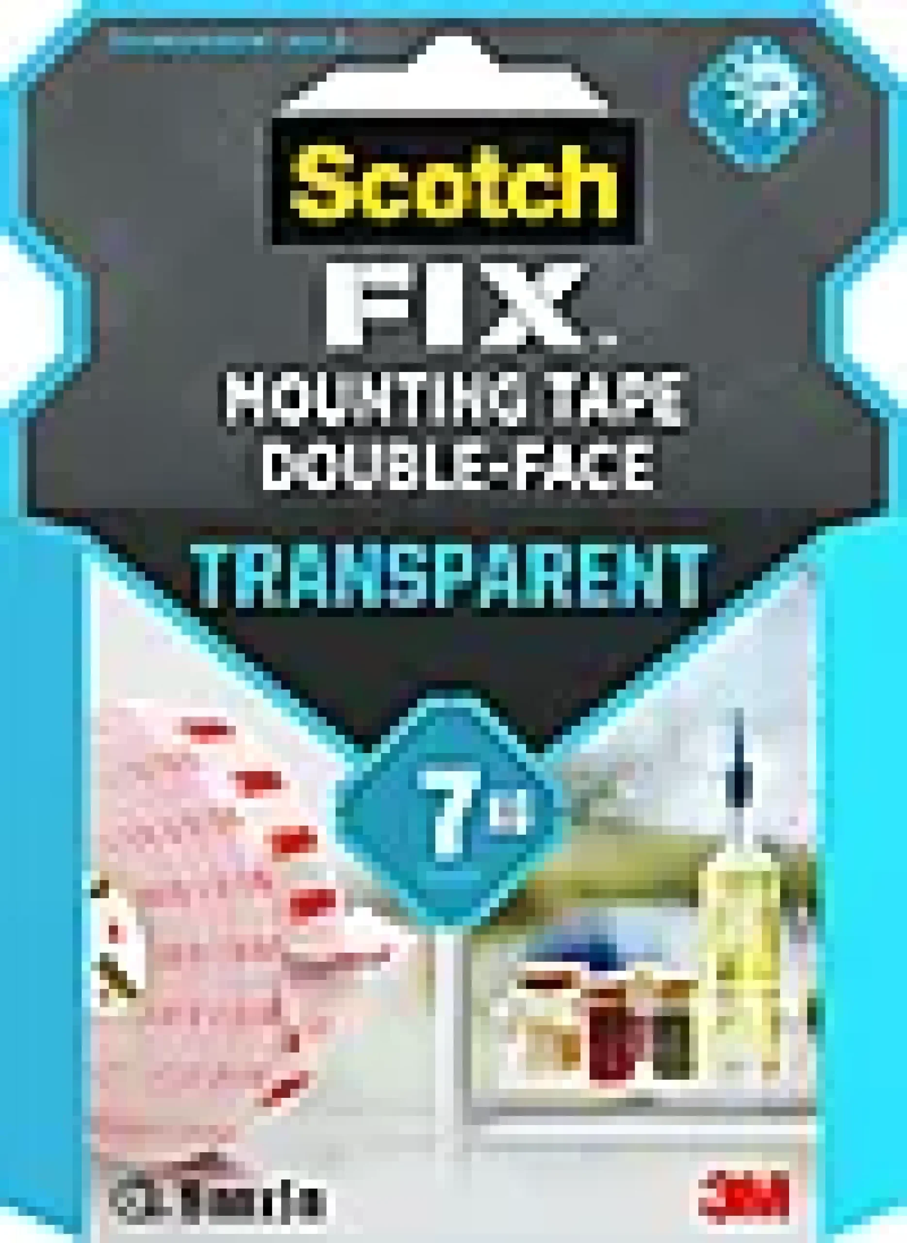 Monteringstape transparent 19mmx5m innendørs 7kg-Scotch Clearance