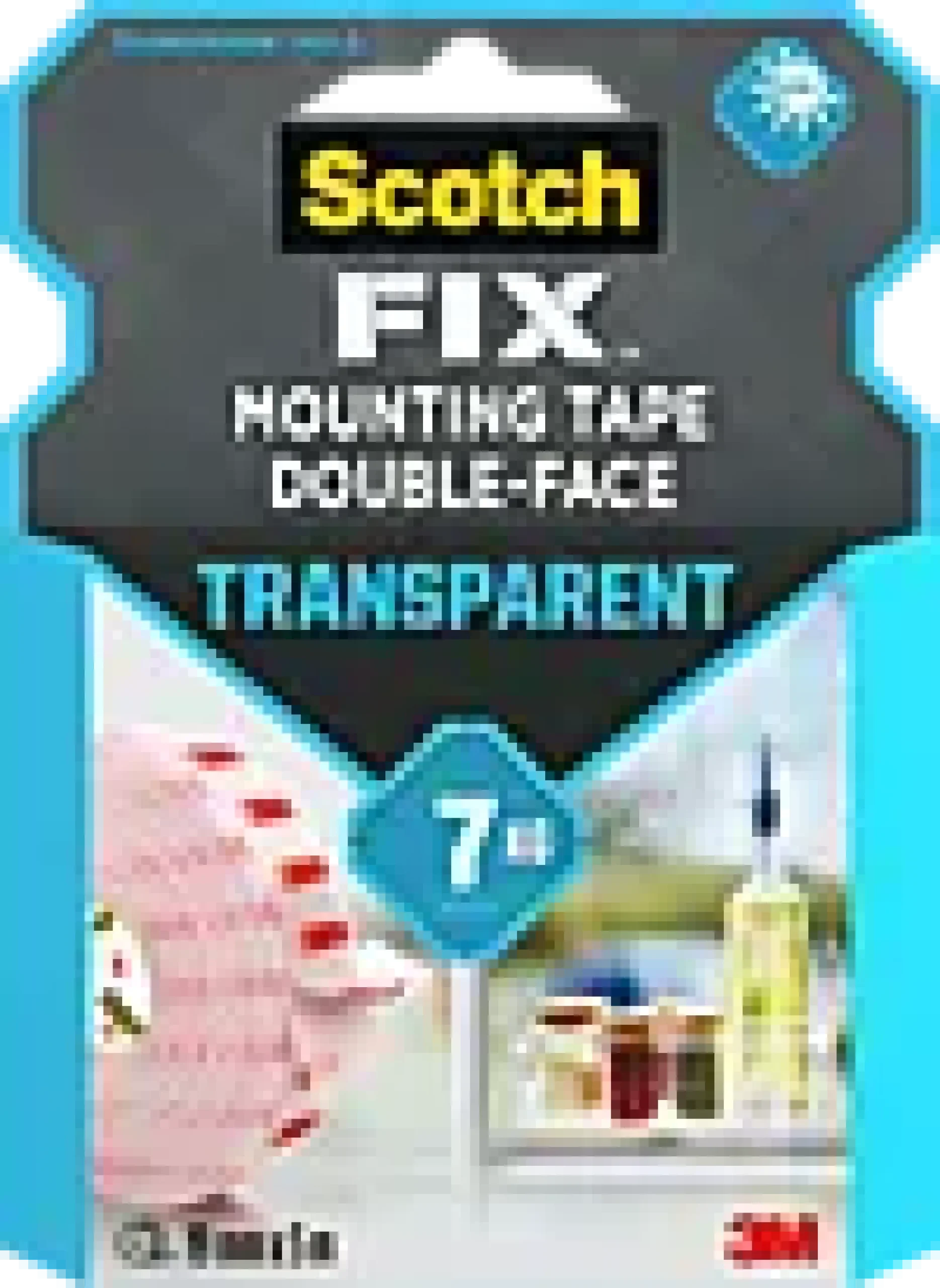 Monteringstape transparent 19mmx5m innendørs 7kg-Scotch Clearance