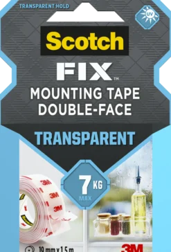 Monteringstape transparent 19mmx1,5m innendørs 7kg-Scotch Best