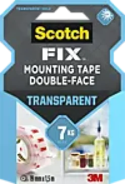 Monteringstape transparent 19mmx1,5m innendørs 7kg-Scotch Best
