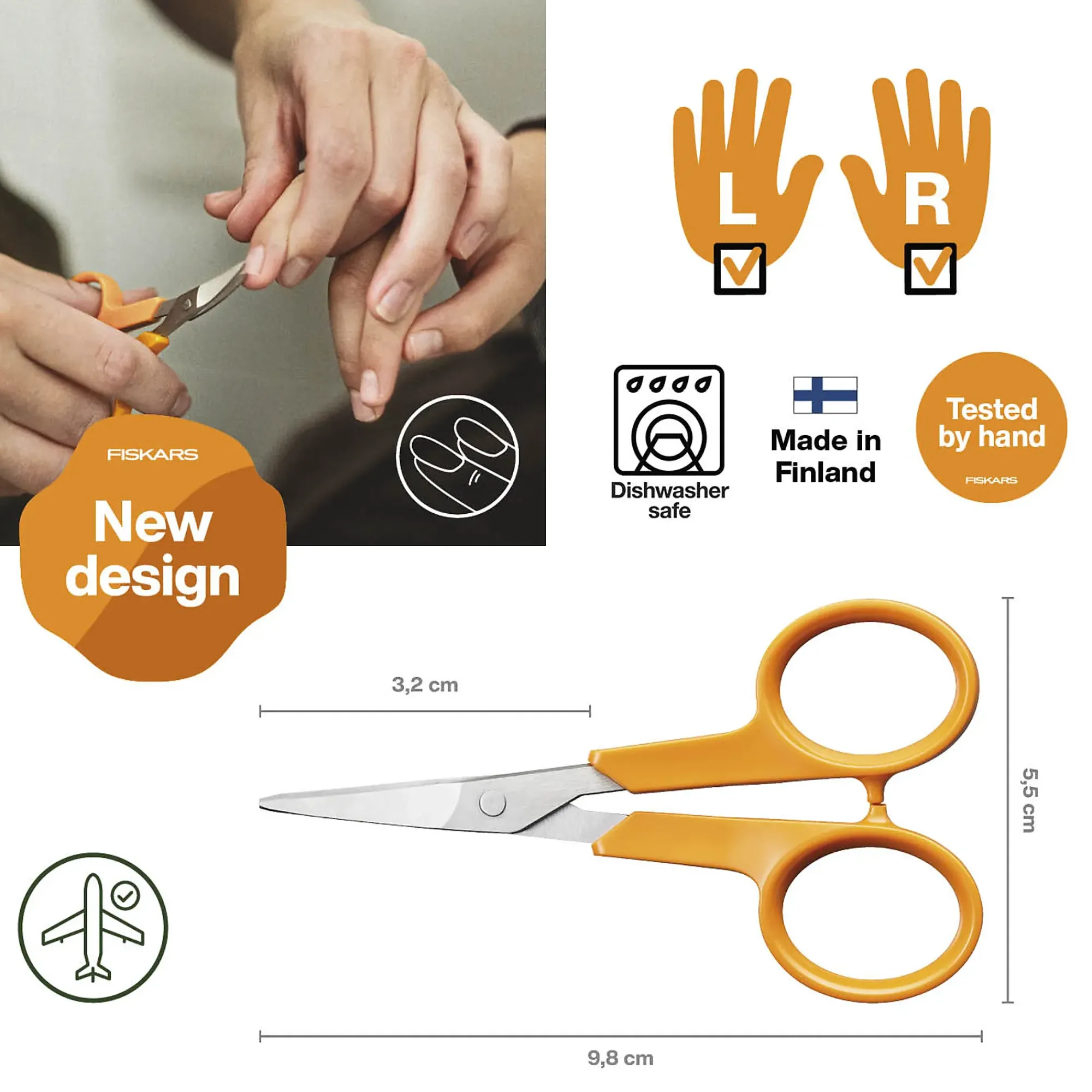 Neglesaks Classic buet 10cm-Fiskars Online