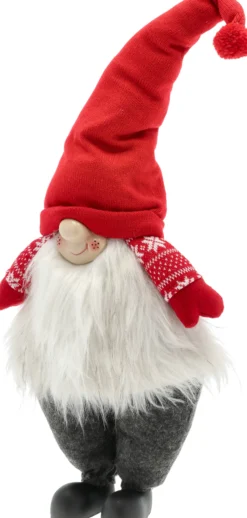 NISSE GUTT 80CM RØD/GRÅ POLYESTER-Scandinavian living Best