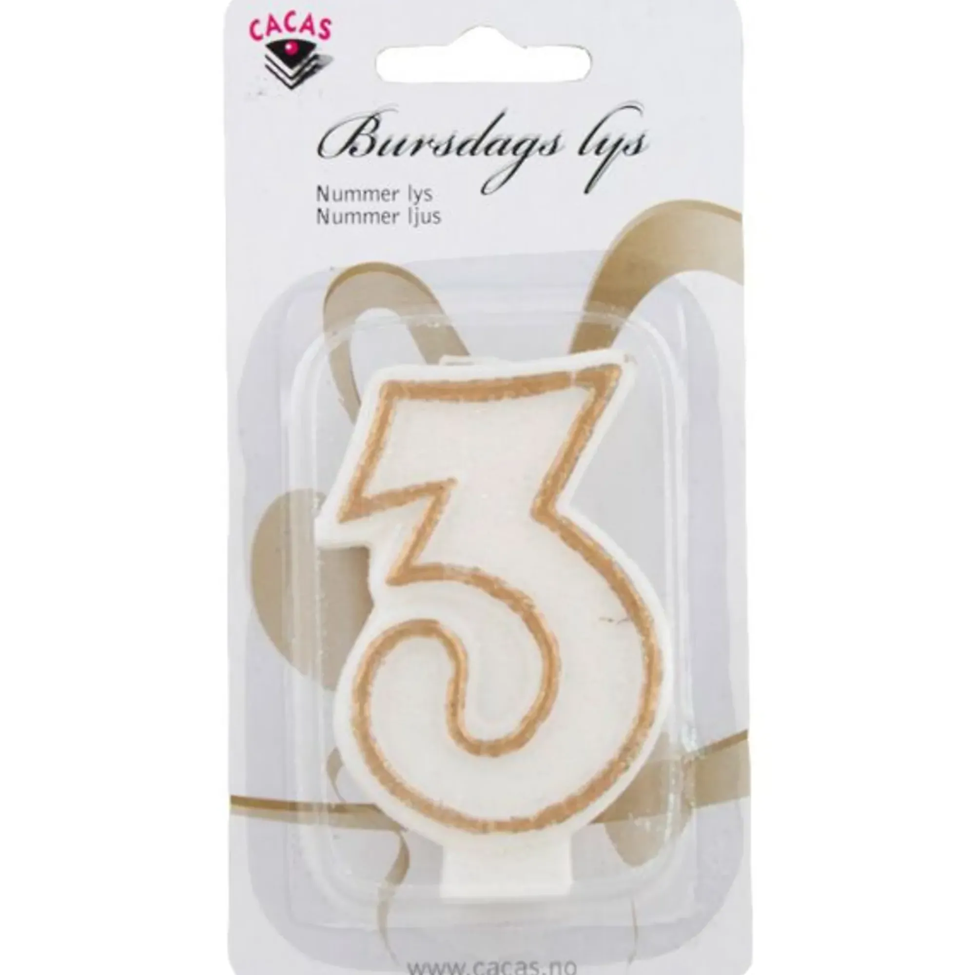 Nummerlys Gull Nr 3-Cacas Discount