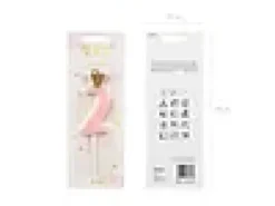 Nummerlys 2 rosa med krone 9,5cm-Partydeco Sale
