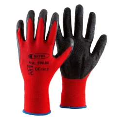 Nylonhanske med sort latexbelegg Str. 10-Batex Discount