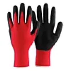 Nylonhanske med sort latexbelegg Str. 11-Batex New