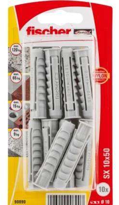 Nylonplugg SX 10x50mm 10stk-Fischer