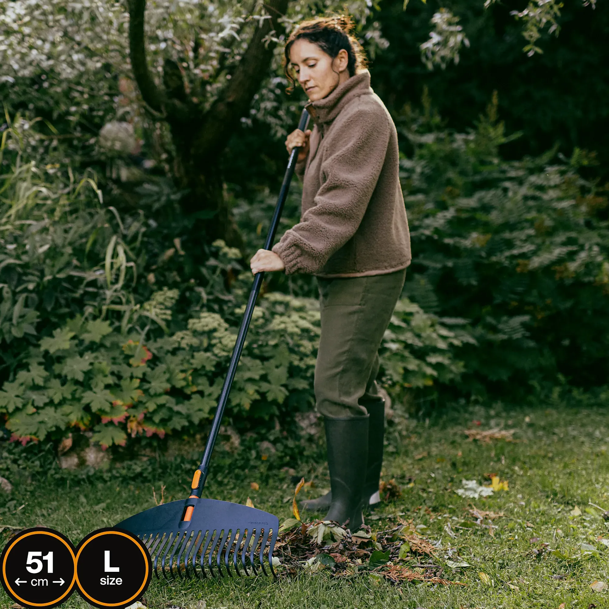 OneClick løvrive L hode-Fiskars Clearance