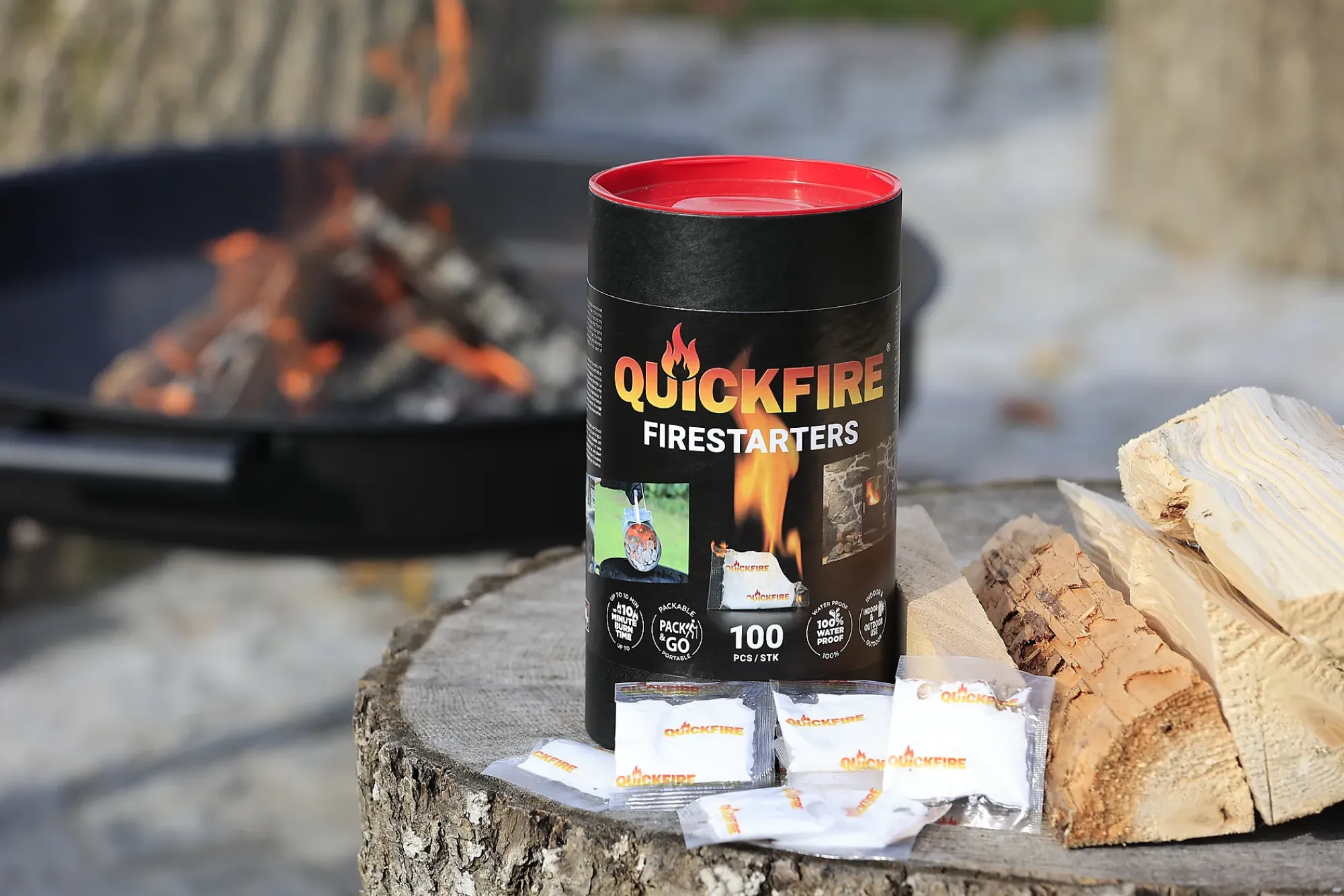 Opptenningsposer hvite 100stk-Quickfire New