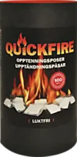 Opptenningsposer hvite 100stk-Quickfire New