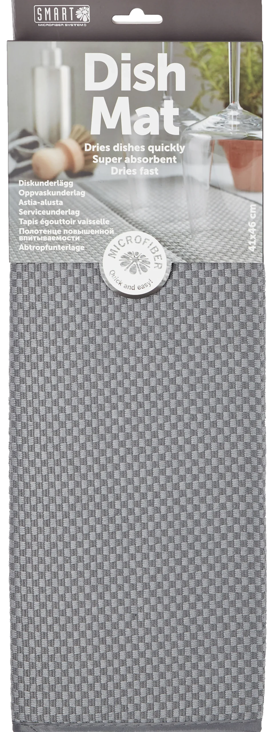 OPPVASKMATTE GRÅ 41X46CM-Smartmicrofiber Outlet