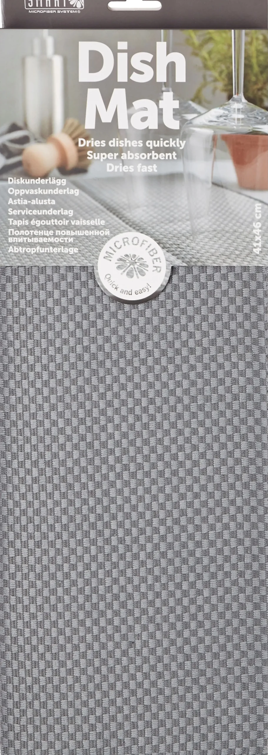 OPPVASKMATTE GRÅ 41X46CM-Smartmicrofiber Outlet