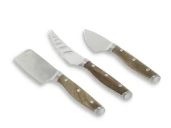 Ostesett 3 deler rustfritt stål/akasietre-Holm Clearance