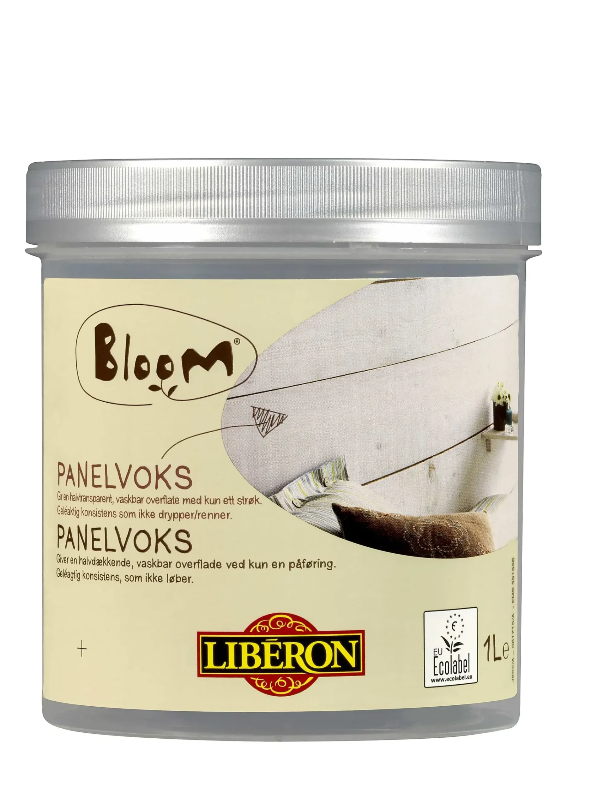 Panelvoks Bloom halvtransparent for tak og vegg 1l-Liberon Clearance