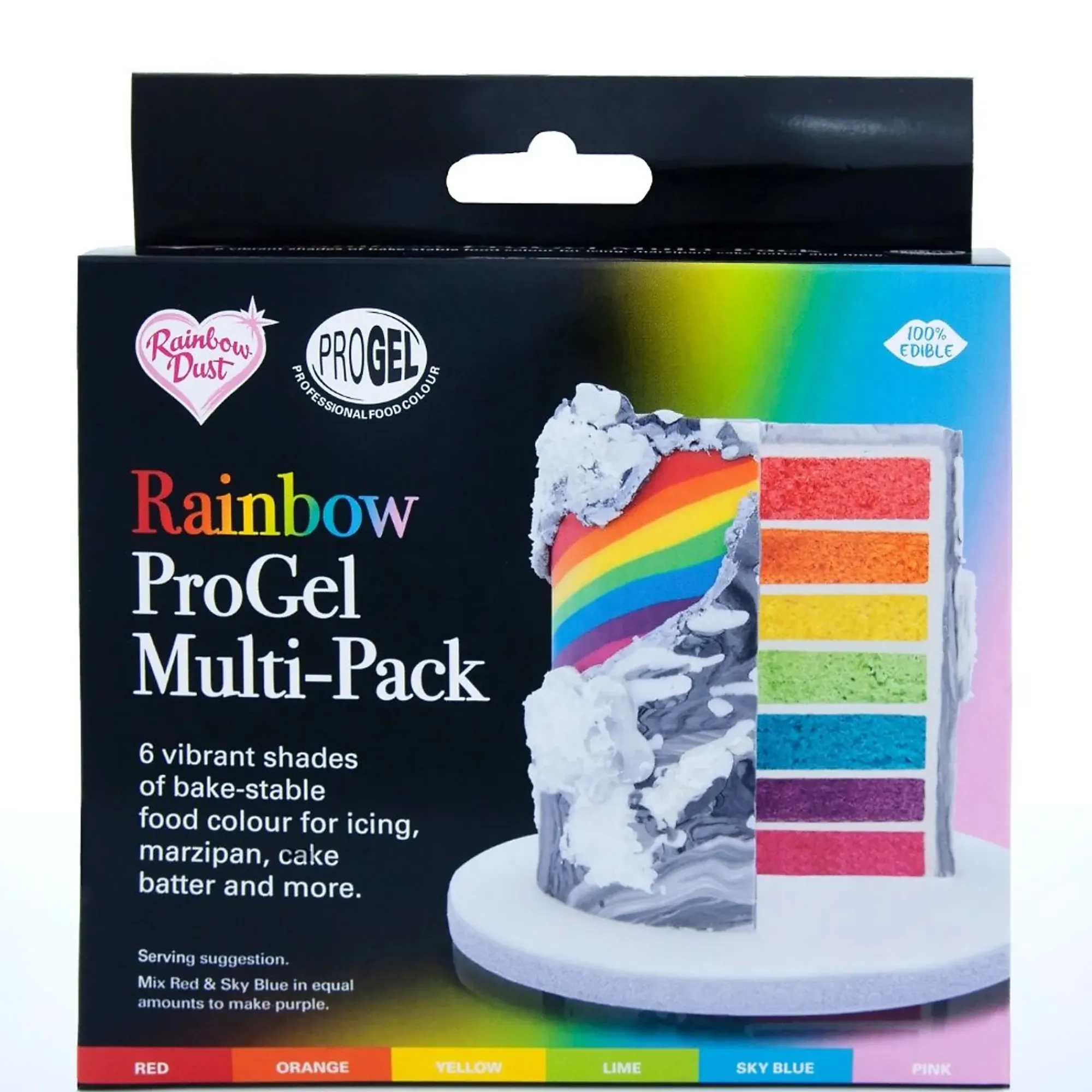 Pastafarger Progel Rainbow 6stk- Clearance