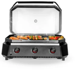 Plancha G-800 med lokk og tre gassbrennere-Cozze Hot