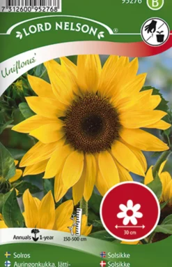 Porsjonsfrø solsikke kjempe- g-Nelson garden Discount