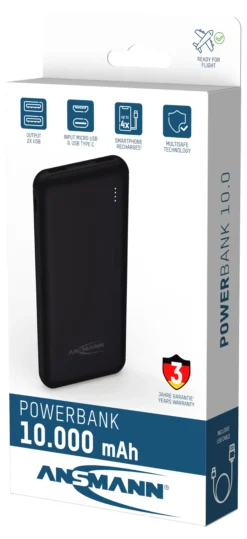 Powerbank 10 000mah USB-C med 3 års garanti-Ansmann Sale