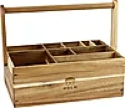 Redskapskasse i akasietre 36x22x28cm-Holm Clearance