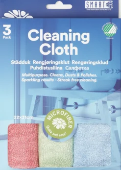 RENGJØRINGSKLUT UNIVERSALKLUT MIKROFIBER 3PK-Smartmicrofiber Clearance