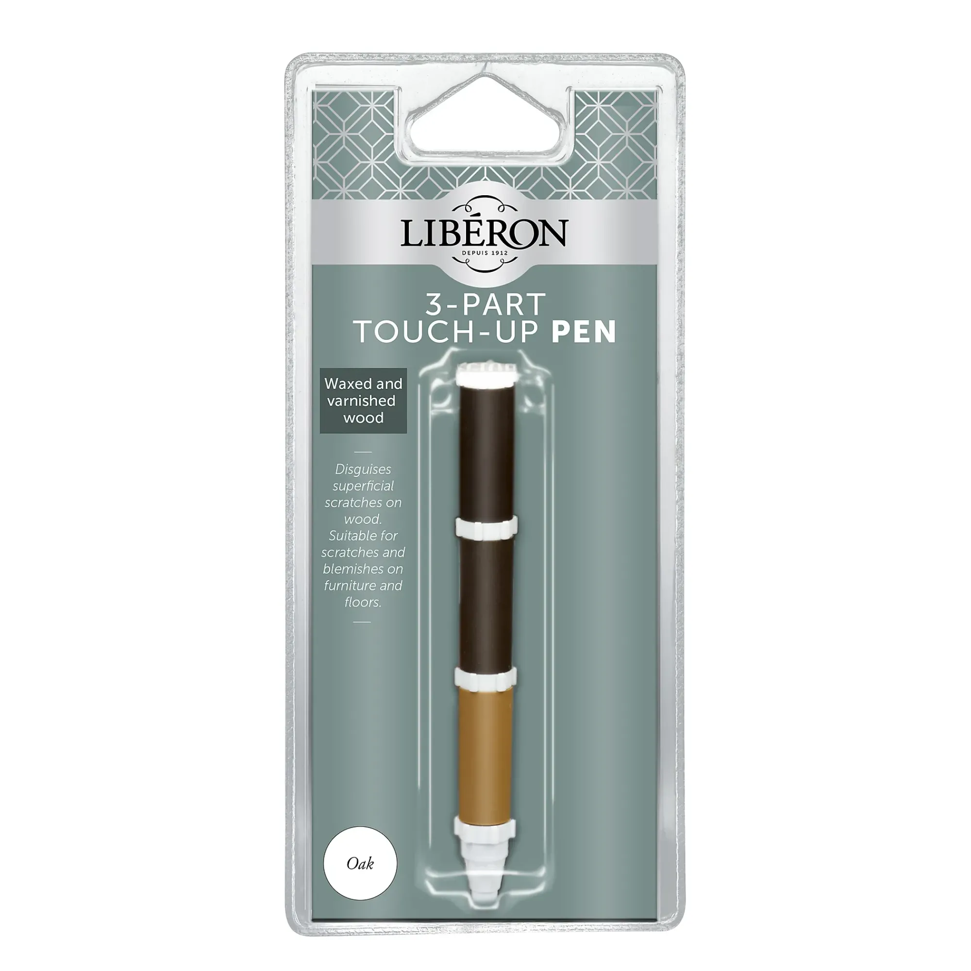 Retusjeringsfiltpenn "3 i 1" eik-Liberon New