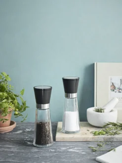 SALT-/PEPPERKVERNSETT H20 SORT/STÅL GRAND CRU-Rosendahl Sale