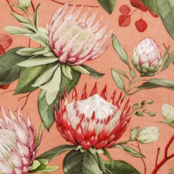 Servietter 33x33cm Madiba Protea coral-Daybyday Outlet