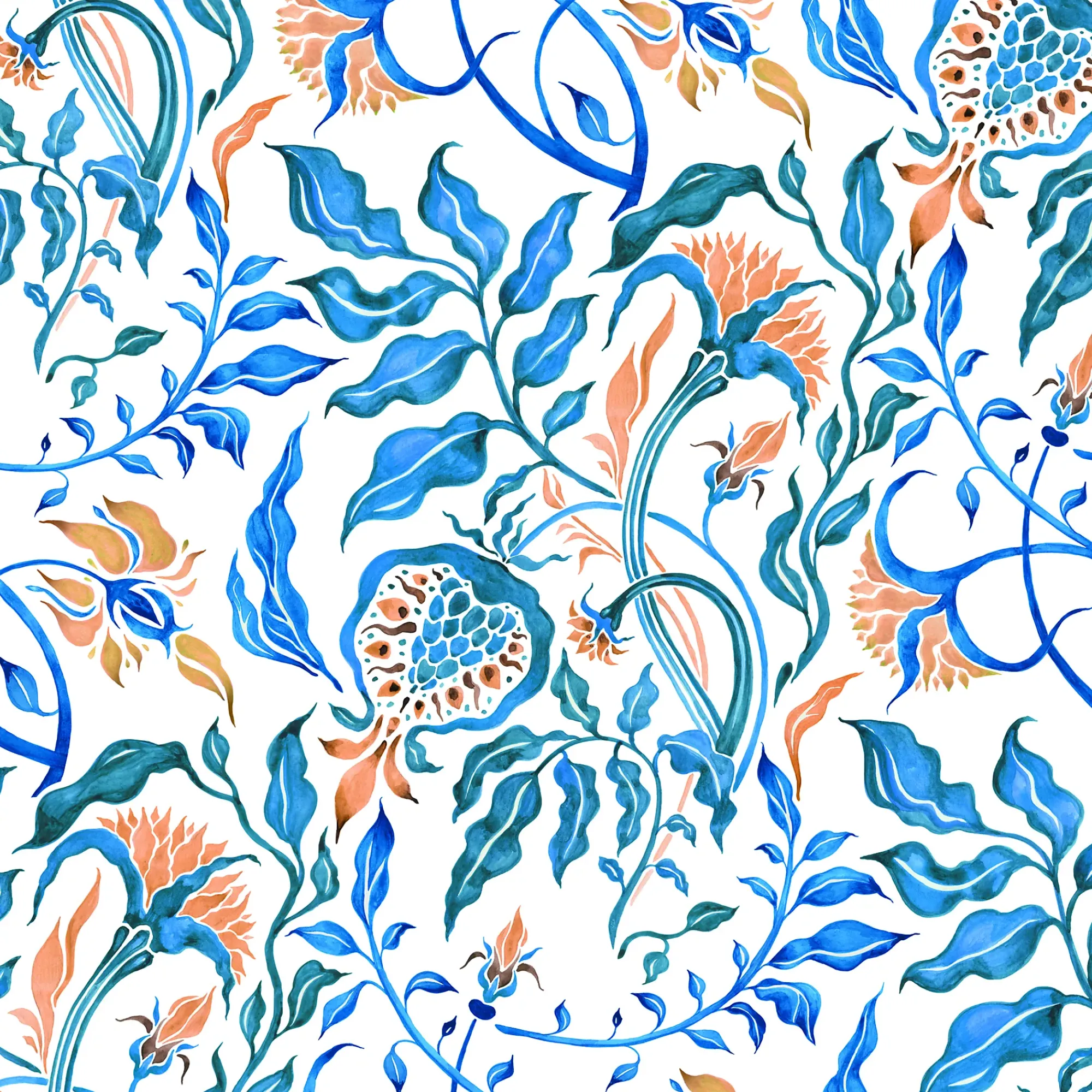 Servietter 33x33cm Royal Pattern blue-Daybyday Sale